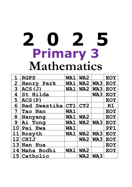 2025 Primary 3 P3 Bundled Exam Papers English Math Science 3-in-1 EMS ...