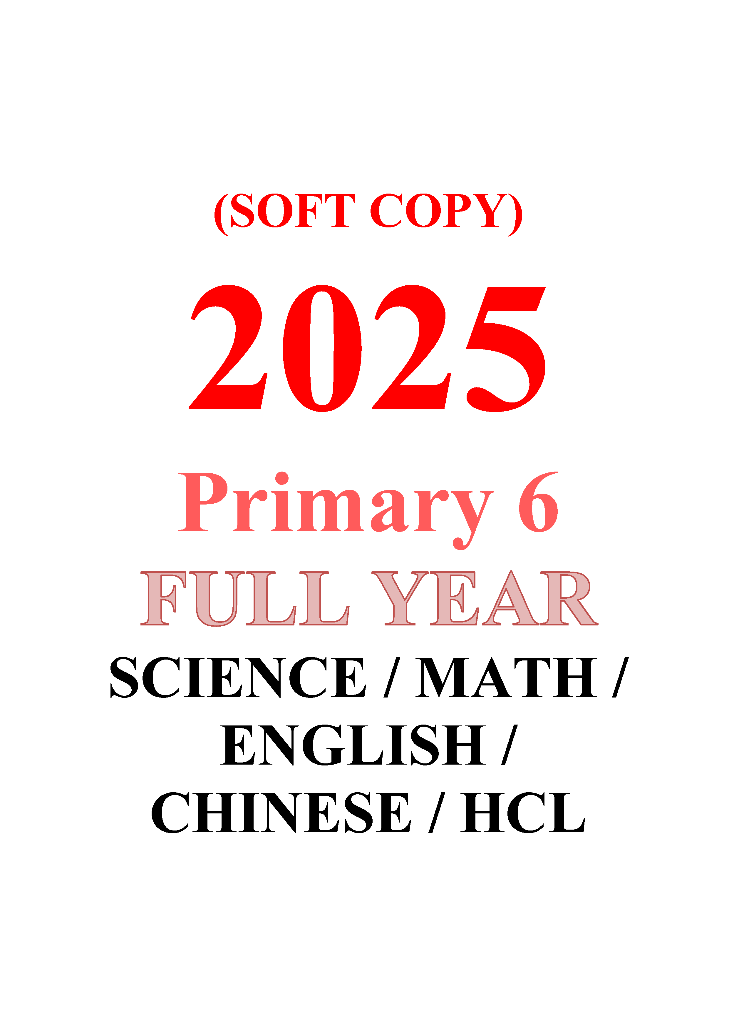 Re-order Soft 2025 P6 FULL YEAR